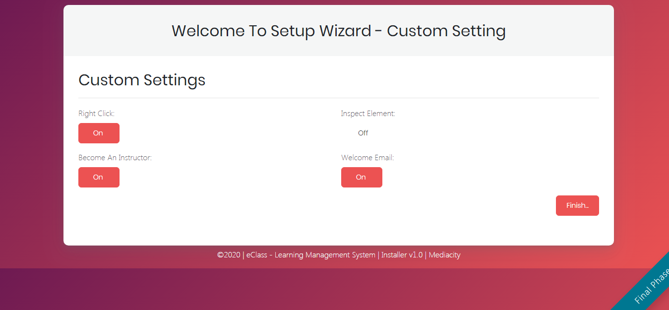 Store Setting